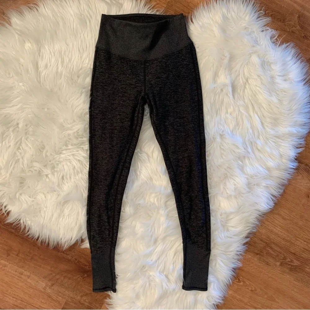 Alo Yoga Alosoft High Waist Lounge Legging Dark Heather Gray XS Activewear